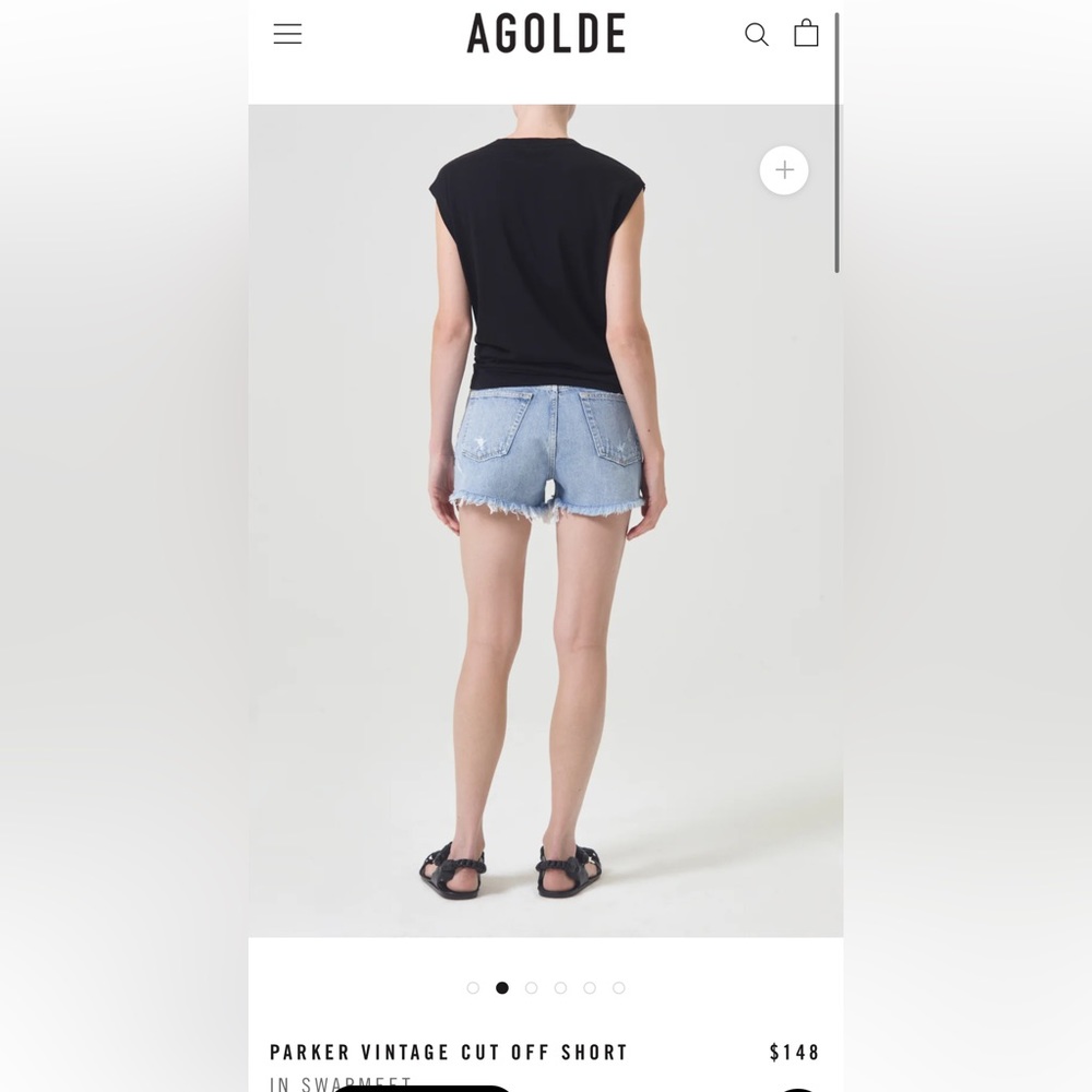 Agolde Parker cut off vintage shorts size 27
